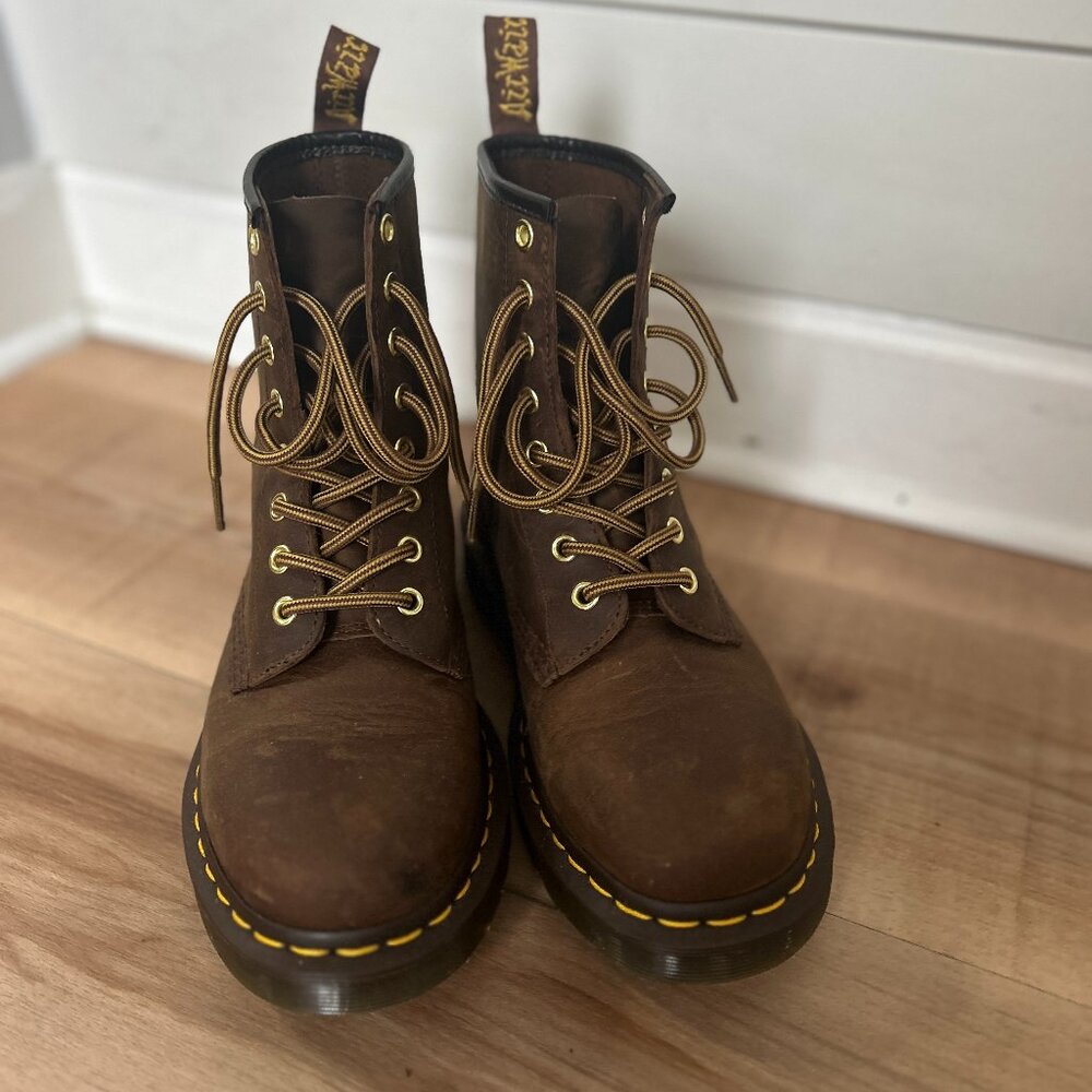 Dr. Martens Leather Combat Boots Women's Size: 6 | US 6